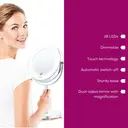Beurer BS55 Illuminated Makeup Mirror, Bright LED Light (18 LEDs), Dual-Sided 7x Magnification image 5