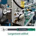 MoveCrab Clé dynamométrique numérique avec têtes interchangeables, réglage de précision de 6,8 à 135 Nm/5 à 99,6 pi-lb et embouts à cliquet et à fourche image 5