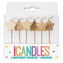 Unique Party Unique Candles, Gold Star Picks, 6 Pack image 1