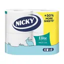 Nicky Elite Toilet Tissue, 3-Ply, 4 Rolls image 0