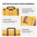 NINETYGO College-Style Dual-Shoulder Backpack, Extra-Large Capacity, Student Laptop Backpack, Book Bag for School and Work, Yellow, 4-Level Water-Resistant, 900D Reinforced Heavy-Duty Fabric, Fits Laptops up to 15.6 Inches-New Arrivals image 7