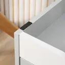 HOMCOM Shoe Bench with Cushion, Modern Storage Bench with Padded Seat, 2-tier Cabinet, Hidden Storage, Adjustable Shelf for Living Room and Entryway, Light Grey image 8