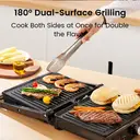 ochama Medium Steak Grill, Sandwich Maker, Panini Press Grill, 1000W Indoor Electric Grill, Electric Barbecue Grill, Household Electric Griddle, 28*22cm image 6