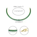 Ever Faith Green Cubic Zirconia Thick Tennis Choker Necklaces image 2