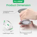 ALUSSO Spot LED encastrable 230 V, 4 W, IP44, dimmable, ultra-plat 30 mm, diamètre d'encastrement 55-68 mm, blanc chaud 3000 K, blanc neutre 4000 K, blanc froid 6500 K, lot de 6 image 4