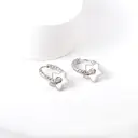 Silver Tone Stainless Steel Butterfly Charm Hoop Earrings, Polished Twist Texture Dangle Huggies image 3