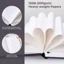 Ohuhu A4 Hardcover Sketchbook for Markers - 200GSM Heavyweight Acid-Free Paper, 156 Pages (78 Sheets), No Bleed-Through, PU Cover Sketchbook for Drawing & Sketching image 2