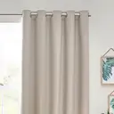 Furn Eyelet Curtains Dawn Blackout Linen W:168xL:183cm image 3