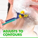 Gillette Blue II Plus Slalom Disposable Razors With Two Blades And Pivoting Head 4 Counts image 4