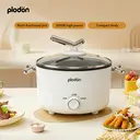 Plodon Electric Hot Pot 2.0L Portable Multifunctional Non-stick Cooking Pot, 1000W Rapid Noodles Electric Pot Wok Slow Cooker for Steak, Egg, Ramen, Oatmeal Soup with Dual Power Control image 1