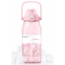Authorized EASTMAN TRITAN Material 2L Water Bottle with Straw and Handle, BPA-Free Leakproof Large Capacity Sports Bottle with Sling for Gym, Work and Outdoor Use Pink image 0