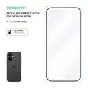 TORRAS FIXED Protection d’écran en verre trempé 2,5D couverture intégrale avec applicateur pour Apple iPhone 17 Pro Max, lot de 2, Noir image 2