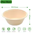 Ruibamboo disposable bamboo fiber bowl 25oz
50pack image 6