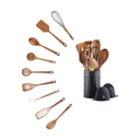 BJÖRN SKOV Lot de 12 ustensiles de cuisine en bois d'acacia image 1