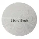 Lot de 6 sets de table ronds tressés en coton et polyester, lavables et résistants à la chaleur, diamètre 38 cm – Blanc image 6