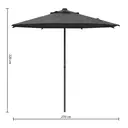 HESPÉRIDE Parasol Soya 2,7M Ardoise image 3