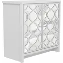 Galano Iris 2 Door Sideboard – Storage Cabinet for Living Room & Kitchen – Space Saving Side Unit with Arylic Mirror Doors, Modern Side Board Organizer - White image 5