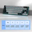 MageGee MK-Box mechanische Gaming-Tastatur im 60%-Format, kabelgebunden, US-QWERTY-Layout, LED-Hintergrundbeleuchtung, kompakte Mini-Tastatur mit 68 Tasten, Tastenschalter in Blau, für Windows, Laptop, PC und Mac – Grau/Schwarz image 6