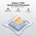 DOOGEE Tab A9 Android 15 Tablet， 10-inch， Unisoc T310， 12GB RAM， 64GB ROM (Expandable to 2TB)， 6580 mAh Battery， 5G WiFi， Dual Speaker， AI Camera， Type-C， GMS， BT， Face ID， 3.5mm Jack， Blue image 1