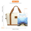 Kono Suitcase Lightweight ABS Hard Shell Carry-Ons Cabin Case Luggage Set with TSA Lock Luggage Sets with beauty case Included Duffels Bag & Toiletry Bag for TravelCream white image 8