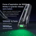 Fanttik Style EasyWox Q808 Aspirateur de voiture, aspiration puissante 16 500 Pa, moteur sans balais 120 W, soufflerie et aspiration bidirectionnelles, boîtier en alliage d’aluminium haute résistance, réglage à double vitesse, gris image 1