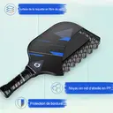 NIUPIPO Set de 2 Paddles Pickleball – Matériau en Fibres de Verre, Noyau en Polypropylène à Alvéoles, Certifié USAPA, Design Léger, Poignée Confortable, Idéal pour Débutants et Joueurs Intermédiaires, MX-19 image 3