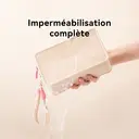 Trousse de Maquillage Portable en Silicone JORDAN&JUDY Colorblock 20×12×8cm - Kaki 1 pc image 3