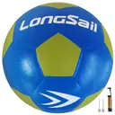 LONGSAIL Ballon de football en caoutchouc haute qualité Taille 4 Bleu/Vert image 0