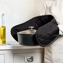 Dexam Double Oven Gloves Love Colour 100% Cotton Black image 1