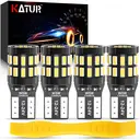 Katur 194 T10 W5W 501 168 Lot de 4 ampoules LED compatibles Canbus, 6000 K blanc xénon,12-24 V image 0