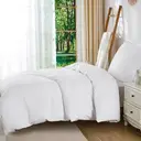 LeBonsoir White Bedding Duvet Cover Set，135x200cm/50x75cmx1 Breathable Durable Soft Comfy， with Zip， 2 Pieces， Includes 1 Duvet Cover & 2 Pillowcases，NO Comforter image 2
