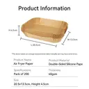 ochama Rectangular 20.5cm x 13.5cm Air Fryer Liners - Food Grade Disposable Parchment Paper, Non-Stick, Oil-Proof, Easy to Clean, Baking, Cooking, Frying Accessories - 200 Sheets image 6