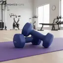 SONGMICSHOME  Haltères, lot de 2, musculation, entraînement, hexagonal, revêtement en néoprène, entraînement de fitness, bleu image 4