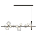 Homary Modern 10-Light Black Kitchen Island Pendant Light with Glass Globe Shade image 0