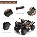 HOMCOM 6V Kids Electric Ride on Car Toddlers Quad Bike All Terrain Vehicle Toy With Music for 18-36 months Black image 8