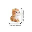JU7CER 1pc Adorable Kitten-shaped Incense Holder Ceramic Aromatherapy Burner Creative Home Decor Ornament Zen Tea Ceremony Incense Burner Crown Yellow Kitten - Stick Incense image 2