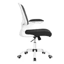 Ochama x SONGMICS Chaise de bureau pivotante en maille ergonomique avec soutien lombaire rembourré et accoudoirs rabattables, blanc image 1