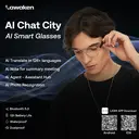 LAWAKEN AI Chat City Aviator AI Smart Audio Glasses, 128 Languages Real-Time Translation, AI Note for Meeting Summary, AI agent of ChatGPT Gemini Claude, Waterproof, Lightweight, long battery, Prescription Lenses, 5.3 Bluetooth, Hands-Free Wearable, Open-Ear Music & Calls, for ios android, Design Style, for Business & Travel image 5