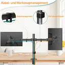 Monitor Mount 2 Monitors for 13-32 Inch LED/LCD Screen from VESA 75/100, Dual Monitor Mount Tilting 160° Swivel 180° Height Adjustable Monitor Arm Desk 8 kg per Arm image 7