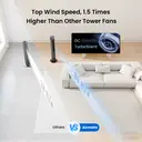 Airmate 42" Tower Fan with Remote Control, DC Motor, TurboSilent,12 Speeds & 3 Modes, Max 12m Wind Distance, 12H Timer, New Arrival image 4