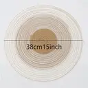 Lot de 6 sets de table ronds tressés dégradé de marron - 38 cm  image 2