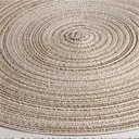 Lot de 6 sets de table ronds en polyester et coton tissé effet pailleté, diamètre de 38 cm - Brun clair image 5