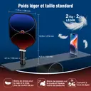 NIUPIPO Set de 2 Paddles Pickleball – Matériau en Fibre de Carbone, Noyau en Nid d'Abeille Polypropylène, Certifié USAPA, Léger et Durable, Convient aux Débutants et aux Joueurs Professionnels, MX-75 image 3