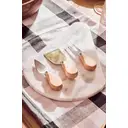 Maison by Premier White Fan-Shaped Marble Cheese Board With 3 Knives, Durable Natural Stone Serving Board image 3