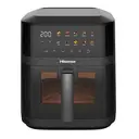 Hisense 6.3L Air Fryer - Black, 1800W,  Energy-Saving, Colour Touch Display, Cooker with 10 Cooking Functions, HAF1800DCDUK image 0