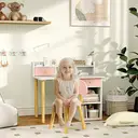 AIYAPLAY Kids Desk and Chair Set, Children Study Table with Hutch, Storage, Drawer, Shelves, for Studying, Reading, Drawing, for Ages 3-8 Years, Pink image 6