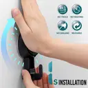 TAILI Lot de 4 crochets de douche à ventouse puissants rotatifs à 360° pour serviette, éponge, crochets muraux polyvalents sans dommage pour l'intérieur de la salle de bain, décoration, supports à ventouse amovibles, faciles à utiliser, Noir image 1