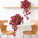 Yuejia 2Pcs 23.6in/60cmArtificial Fake Hanging Plants Flowers for Spring Decoration Outdoor Wedding Vine Plant Hibiscus Flowers Long Trailing Vines Realistic Plants for Front Door Porch image 4