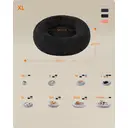 SONGMICS Lit donut et coussin lavable pour animaux noir - 80 cm  image 7