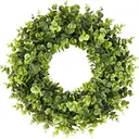 20Inch Boxwood Wreaths, Spring Summer Wreath for Front Door Perfect for Winter All Season Year Round Decor, Faux Boxwood Wreaths Ideal for Front Door Indoor Outdoor Windows Farmhouse image 0